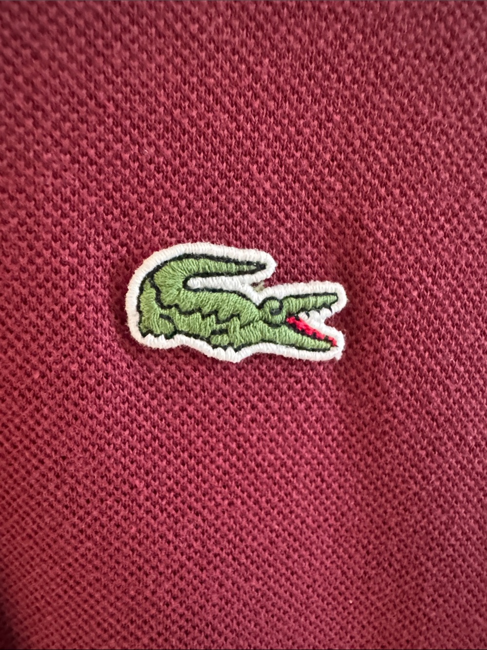 Lacoste Size 6 Maroon Polo